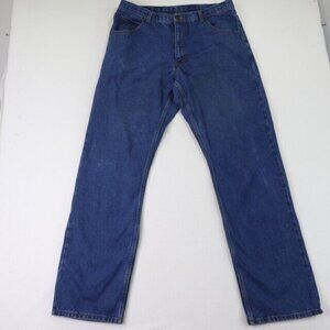 Key Jeans Mens 36x36 (Fits 36x35) Blue Straight Leg